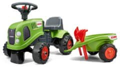 Falk Lábbal hajtható zöld Class traktor kormánykerékkel és platóval