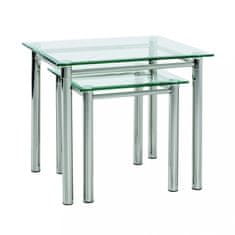 Mørtens Furniture Embu dohányzóasztal, 60 cm, átlátszó üveg