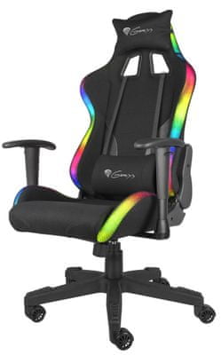 Gamer szék Genesis Trit 600 RGB, szék PC-hez, forgószék