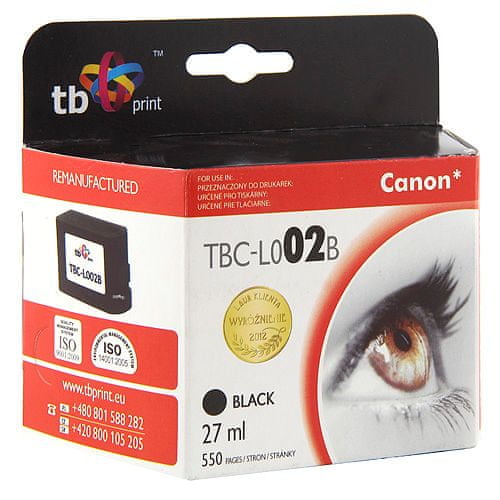 TB print Tinta patron , kompatibilis a Canon BC-02 Black készülékkel