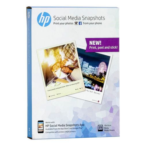 HP közösségi média pillanatképek, 25 lap, 10x13 cm, HP közösségi média pillanatképek, 25 lap, 10x13 cm
