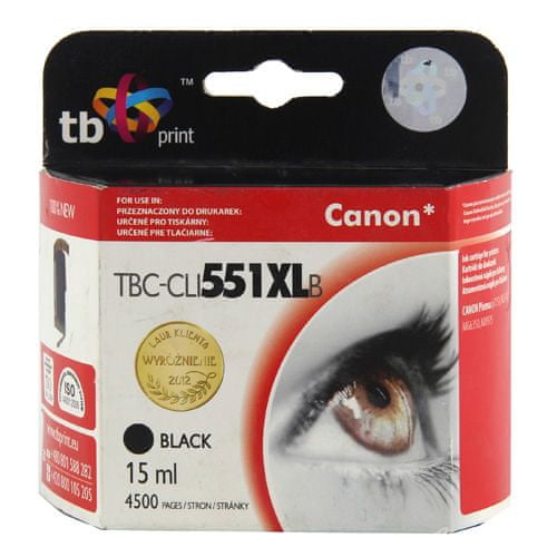 TB print Tinta. kazetta TB compat. a Canon CLI-551XL fekete készülékkel, Tinta. kazetta TB compat. a Canon CLI-551XL fekete készülékkel