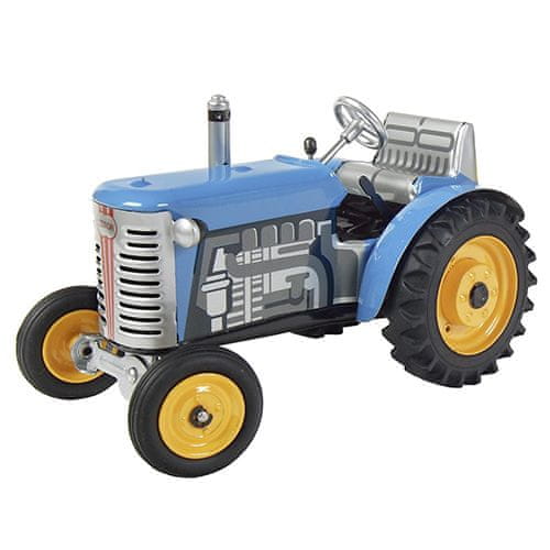 KOVAP Zetor traktor, kék, sárga fém. lemezek