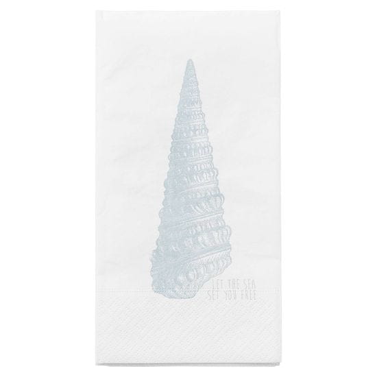 Lene Bjerre SHELBY kagylóképpel készített papír szalvéták, világoskék, 40 x 40 cm