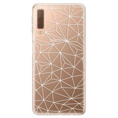 iSaprio Abstract Triangles 03 - white szilikon tok Samsung Galaxy A7 (2018)