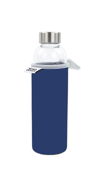 Yoko Design üveg palack neoprén tokban, 500 ml, kék