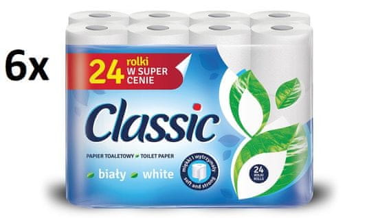 Classic White 6 x 24 db - 2rétegű toalettpapír