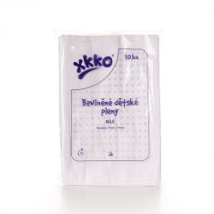 XKKO klasszikus pamut pelenkák 70x70 fehér - 10db