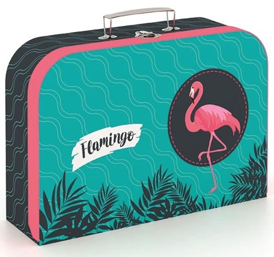 Oxybag Laminált bőrönd, 34 cm, Flamingó