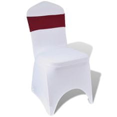 Greatstore 25 db nyújtható dekoratív szék pánt gyémántos csattal bordó piros