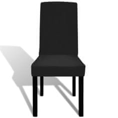 shumee 6 db fekete szabott nyújtható székszoknya