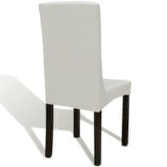 Vidaxl 6 db krémszínű szabott nyújtható székszoknya 130380