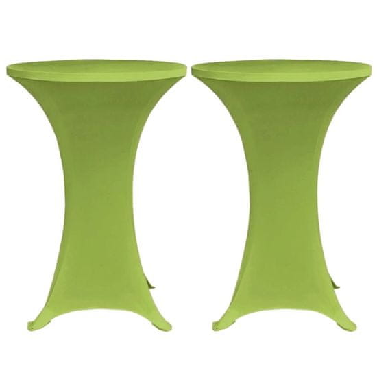 shumee 2 db 80 cm-es sztreccs asztalterítő zöld