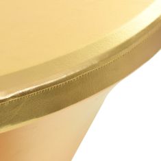 Greatstore 2 db aranyszínű sztreccs asztalterítő 80 cm