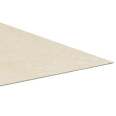 Greatstore 20 db bézs színű öntapadó PVC padlólap 1,86 m²