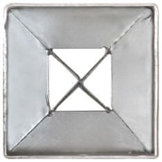 shumee 2 db ezüstszínű horganyzott acél kerítéstüske 7 x 7 x 90 cm