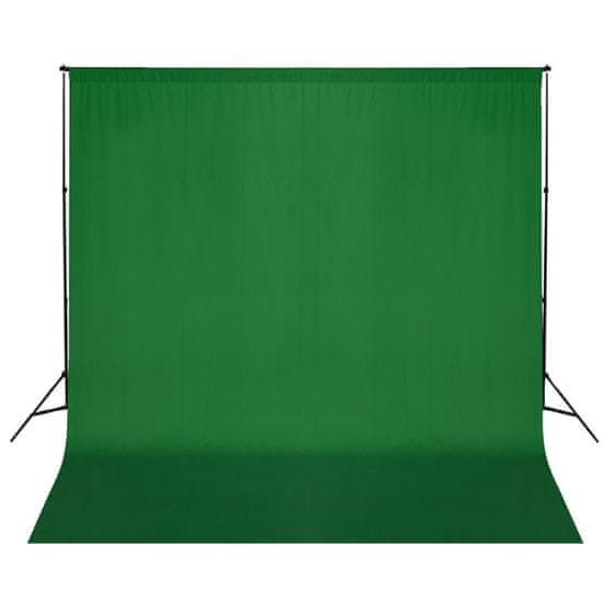 Greatstore zöld háttértartó állványrendszer 600 x 300 cm