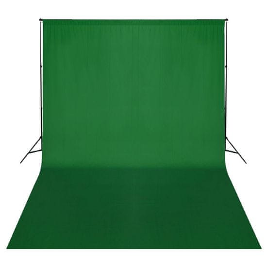 Greatstore zöld háttértartó állványrendszer 500 x 300 cm