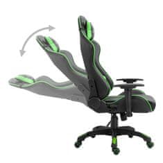 Greatstore zöld műbőr gamer szék