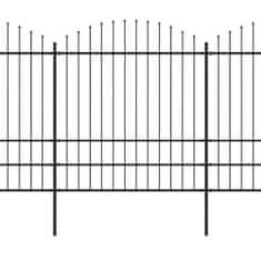 shumee fekete lándzsahegy tetejű acélkerítés (1,75-2) x 3,4 m 