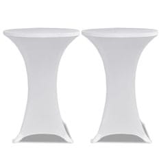 shumee 4 darab fehér sztreccs asztalterítő bárasztalhoz Ø60 cm 