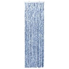 shumee kék, fehér és ezüstszínű zsenília rovarfüggöny 56 x 185 cm