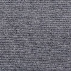 Vidaxl szürke bordás kiállítási szőnyeg 1,2 x 15 m 287672