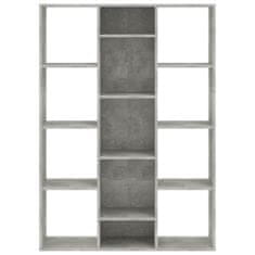 shumee betonszürke térelválasztó/könyvszekrény 100 x 24 x 140 cm