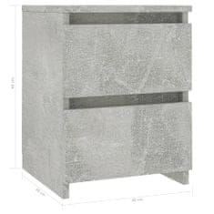 shumee betonszürke forgácslap éjjeliszekrény 30 x 30 x 40 cm