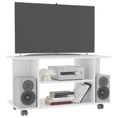 shumee fehér forgácslap TV-szekrény görgőkkel 80 x 40 x 40 cm 