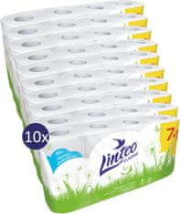 LINTEO Toalettpapír CLASSIC 10 x 7 + 1 ingyenes, 8 db, fehér 2 rétegű