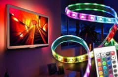 CoolCeny Hivatásos RGB LED szalag 5050 SMD, 5 méter hosszú, beleértve a távvezérlőt, és az erőforrást - megtakarító, díszítő, divatos világítás bármilyen környezetbe.