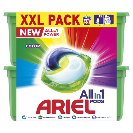 Ariel Color All-in-1 mosókapszula, 55 db