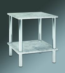 Mørtens Furniture Brant dohányzóasztal, 47 cm, beton / króm