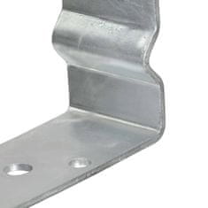 shumee 6 db ezüstszínű horganyzott acél kerítéshorgony 9 x 6 x 15 cm