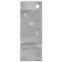 shumee 6 db ezüstszínű horganyzott acél kerítéshorgony 10 x 6 x 15 cm