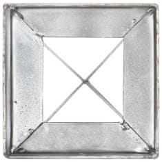 shumee 2 db ezüstszínű horganyzott acél kerítéstüske 10 x 10 x 76 cm