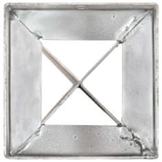 shumee 2 db ezüstszínű horganyzott acél kerítéstüske 10 x 10 x 91 cm