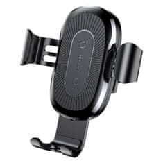 BASEUS Wireless Charger Gravity autós telefontartó, Qi vezeték nélküli töltő, fekete
