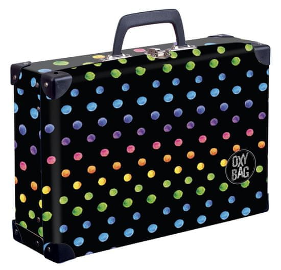 Oxybag Laminált bőrönd négyzet alakú Dots colors