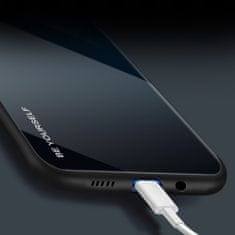 MG Gradient Glass műanyag tok Huawei Mate 30 Lite, fekete-kék
