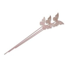 Ashleigh & Burwood Diffúzor botok, poliészter, rózsaszín pillangóval, 3 db, hossza 28 cm