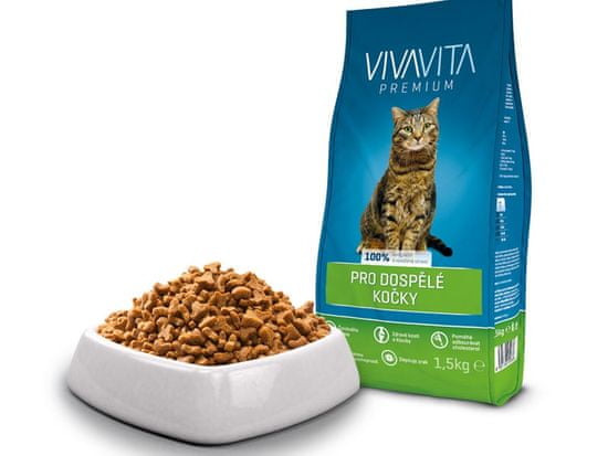 vivavita Felnőtt macskák számára, 1,5 kg