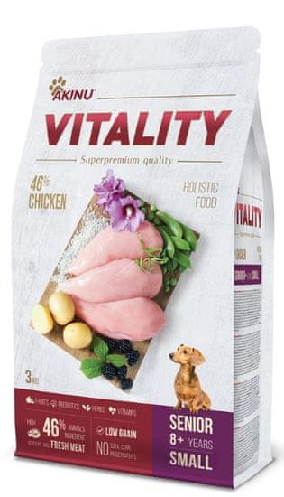 Akinu VITALITY dog senior small chicken, 3 kg