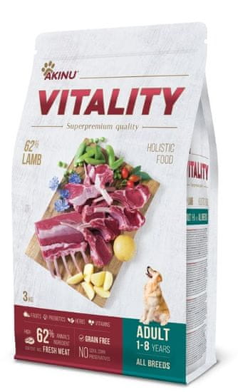 Akinu VITALITY dog adult hypoallergic lamb, 3 kg