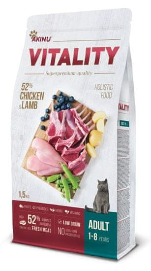 Akinu VITALITY cat adult chicken & lamb, 1,5 kg