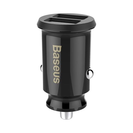 BASEUS Grain smart autós töltő 2x USB 3.1A, fekete 