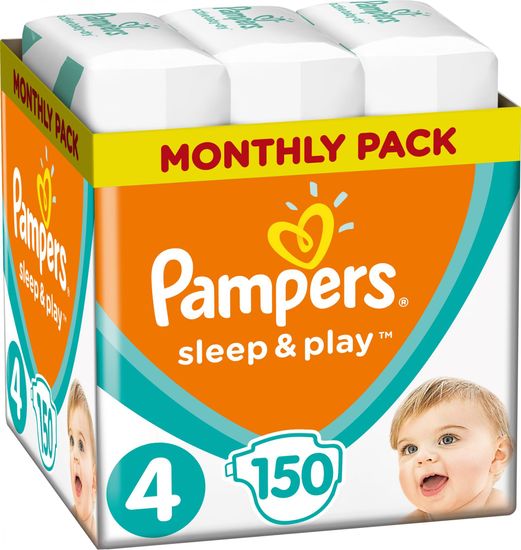 Pampers Sleep & Play 4 Maxi Pelenka (9-14 kg) 150 db (3x50 db)