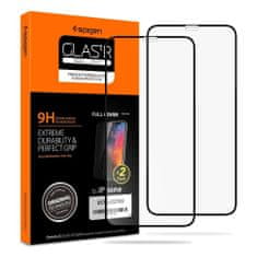 Spigen Full Cover Tr Slim 2-pack üvegfólia iPhone 11 Pro / XS / X, fekete