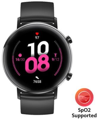 Huawei Watch GT 2 okosóra, elegáns design, 42 mm, pulzus megfigyelése, alvás, edzés mód, hosszú üzemidő, vízálló, GPS, Glonass, hosszú üzemidő, zenelejátszó, AMOLED kijelző